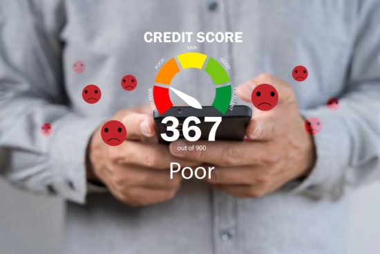 baja el credit score en EE.UU.