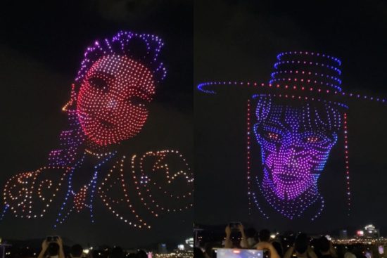 El show de drones inspirado en KPop Demon Hunters
