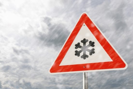 Tormenta invernal con aguanieve