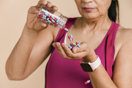 personas, 50, 60, vitamians