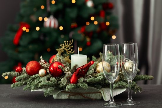 mesa de navidad, decoracion economica