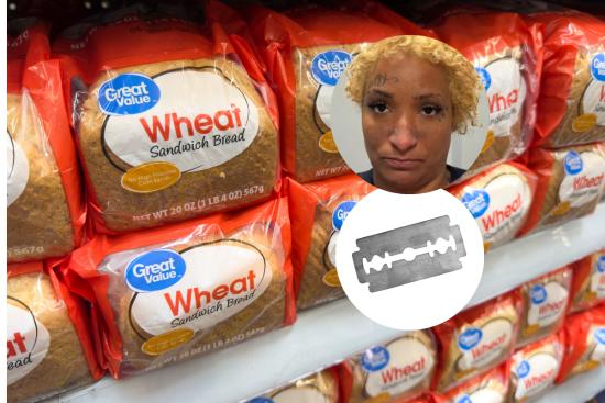 razor blades found in Walmart bread