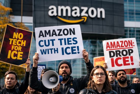 Amazon enfrenta reclamo laboral por acuerdos con ICE