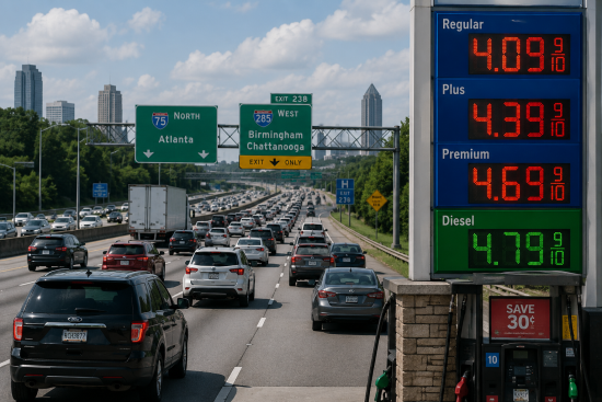 Gasolina cara en Georgia
