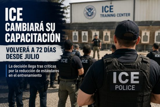 Capacitación de agentes de ICE volverá a 72 días en julio