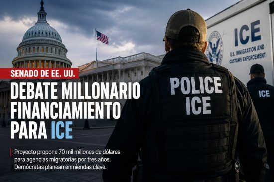 Financiamiento para ICE avanza en Senado estadounidense